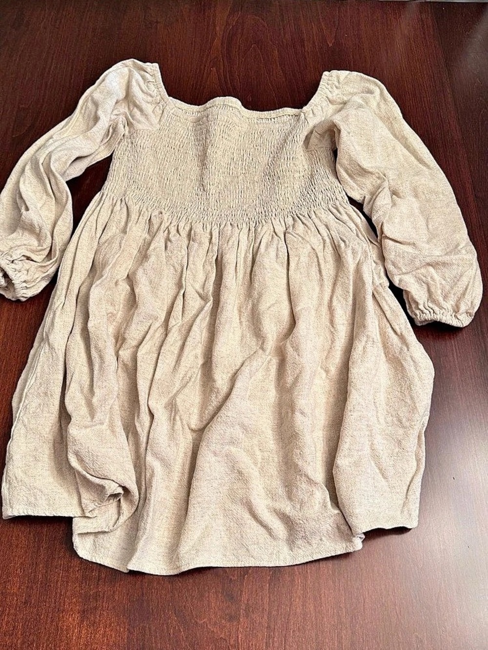 SHEIN Mini Dress in Beige Size Small